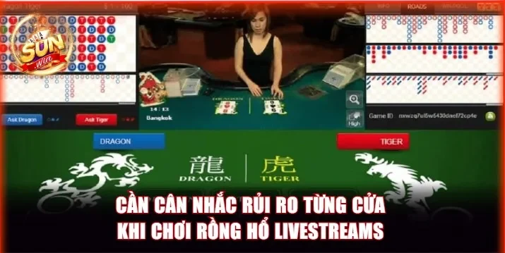 Rồng Hổ Livestreams Sunwin - Chơi Nhanh, Thắng Thưởng Lớn 4 Cân nhắc mức độ rủi ro của từng cửa khi chơi Rồng Hổ livestreams Sunwin